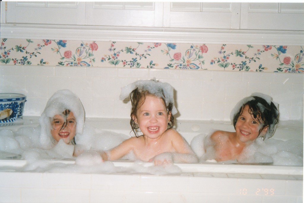 My three girls -- about a year before my divorce.